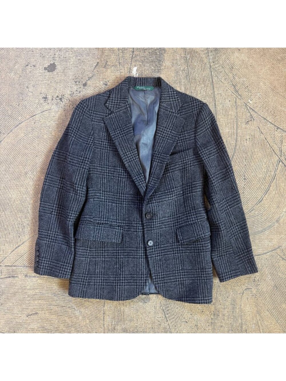 Vintage 1990's Polo Ralph Lauren Green Label Tweed Women's Blazer Size 14